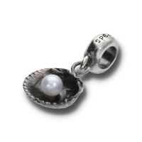 Spiritbeads Muschel Silber mit Perle